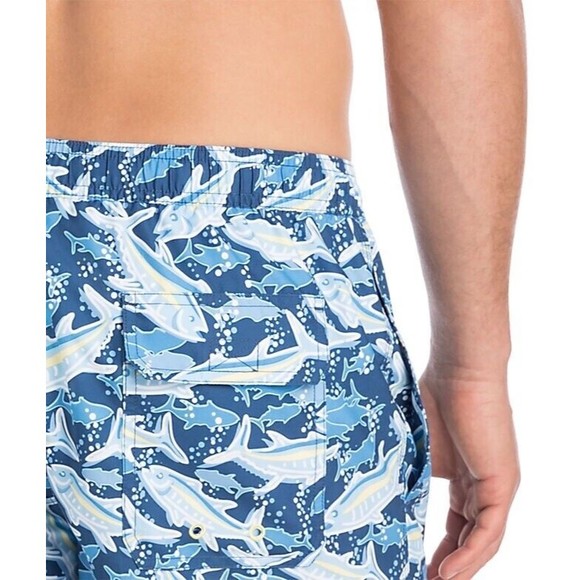 Vineyard Vines School Of Tuna Chappy Trunks Mesh Swim Shorts Size Large - Picture 4 of 12